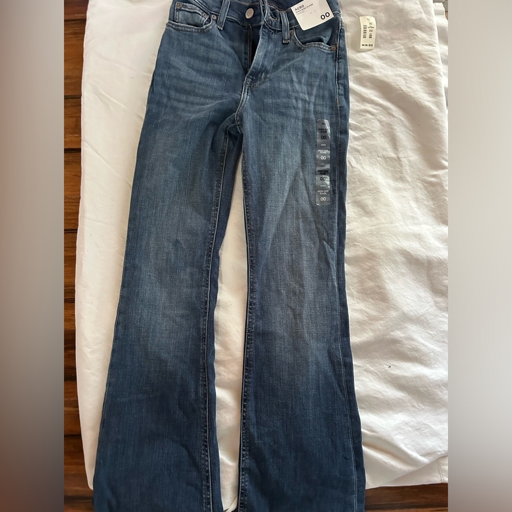 Aeropostale jeans dark high rise wide leg. Brand new